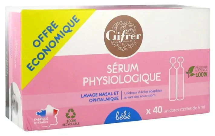 Serum Physiologique Bebe 40x5ml Physiologica - Babyboss.ma - Dodie - pour bébé maroc