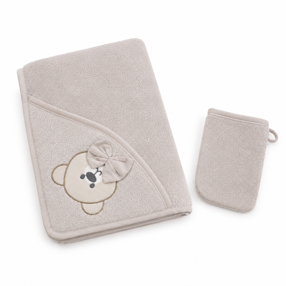 Serviette bébé + gant de bain