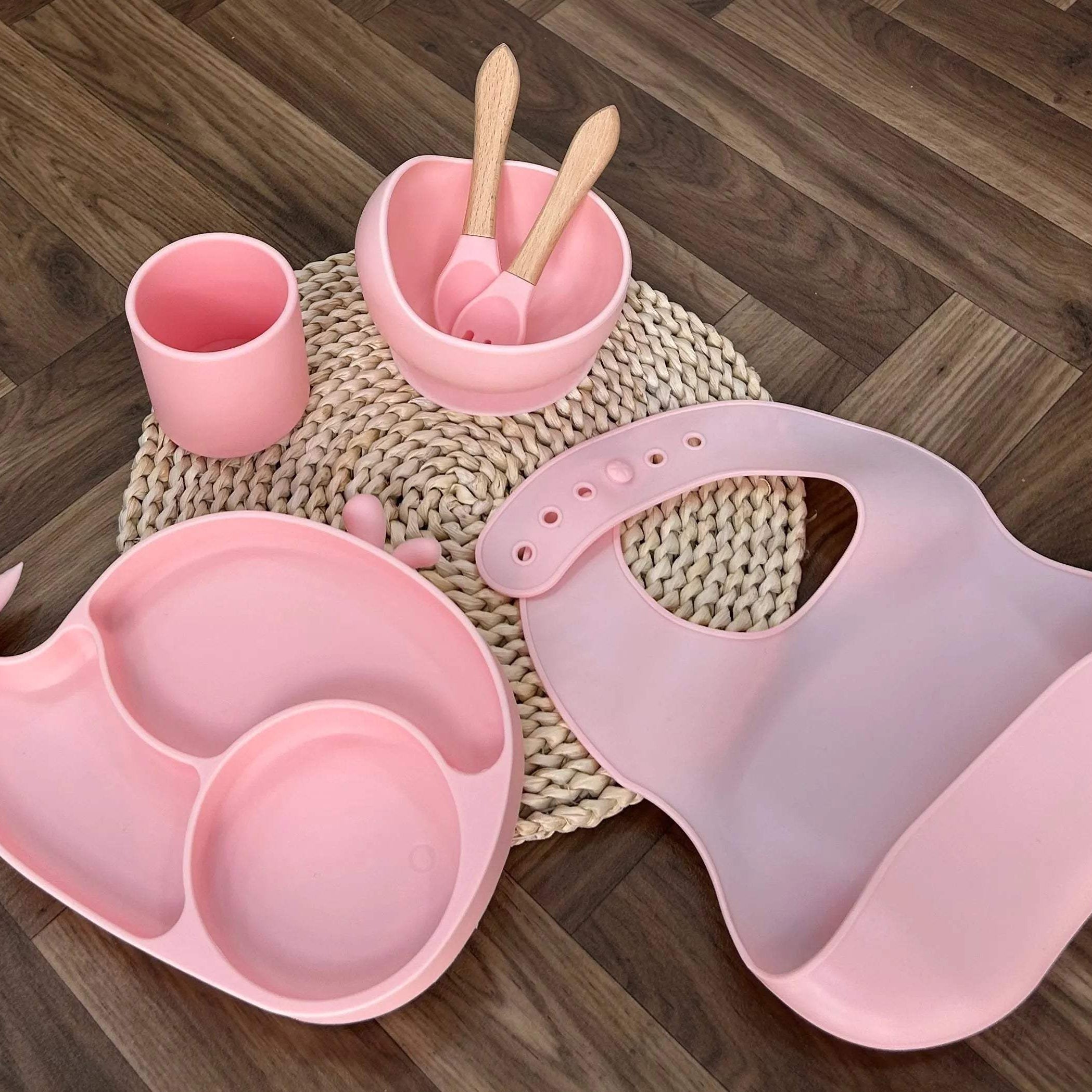 Set de Repas pour Bébé - Silicone - Miniworld - pour bébé Maroc -www.babyboss.ma