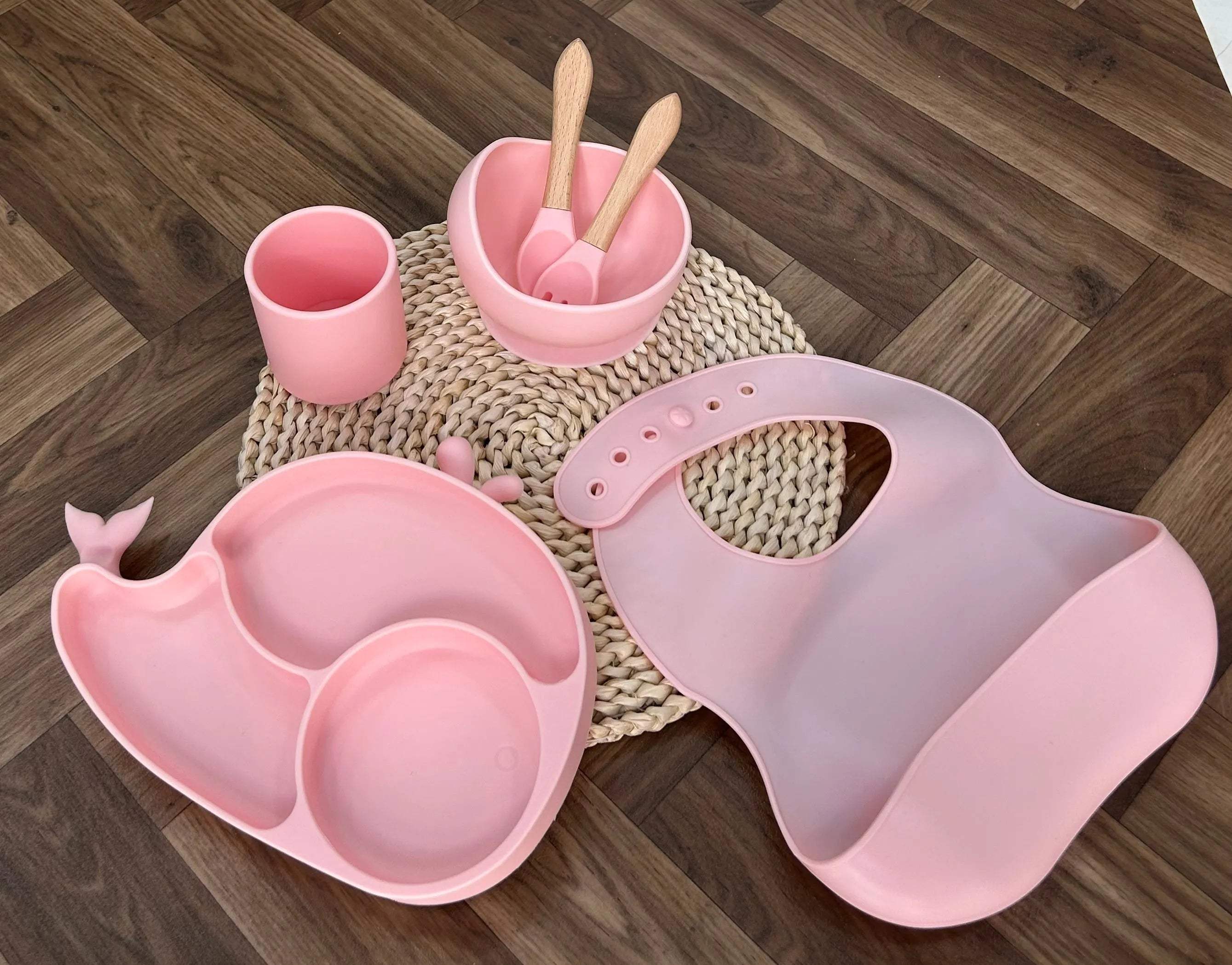 Set de Repas pour Bébé - Silicone - Miniworld - pour bébé Maroc -www.babyboss.ma