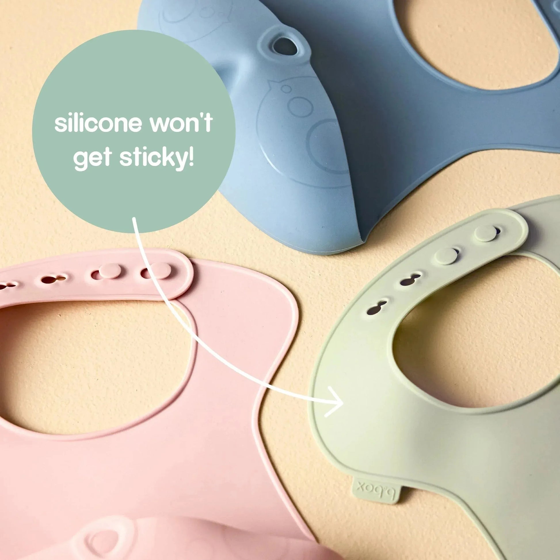 silicone bib - sage - BBOX USA - pour bébé maroc