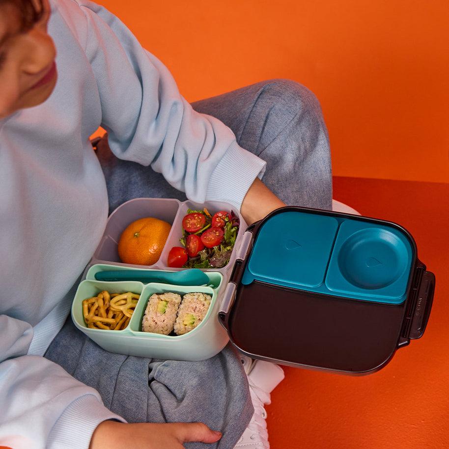 silicone bento tray- mini lunchbox - forest