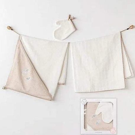 Sortie de bain Chaton 100% coton ANDYWAWA blanc et biege - Andywawa - pour bébé maroc