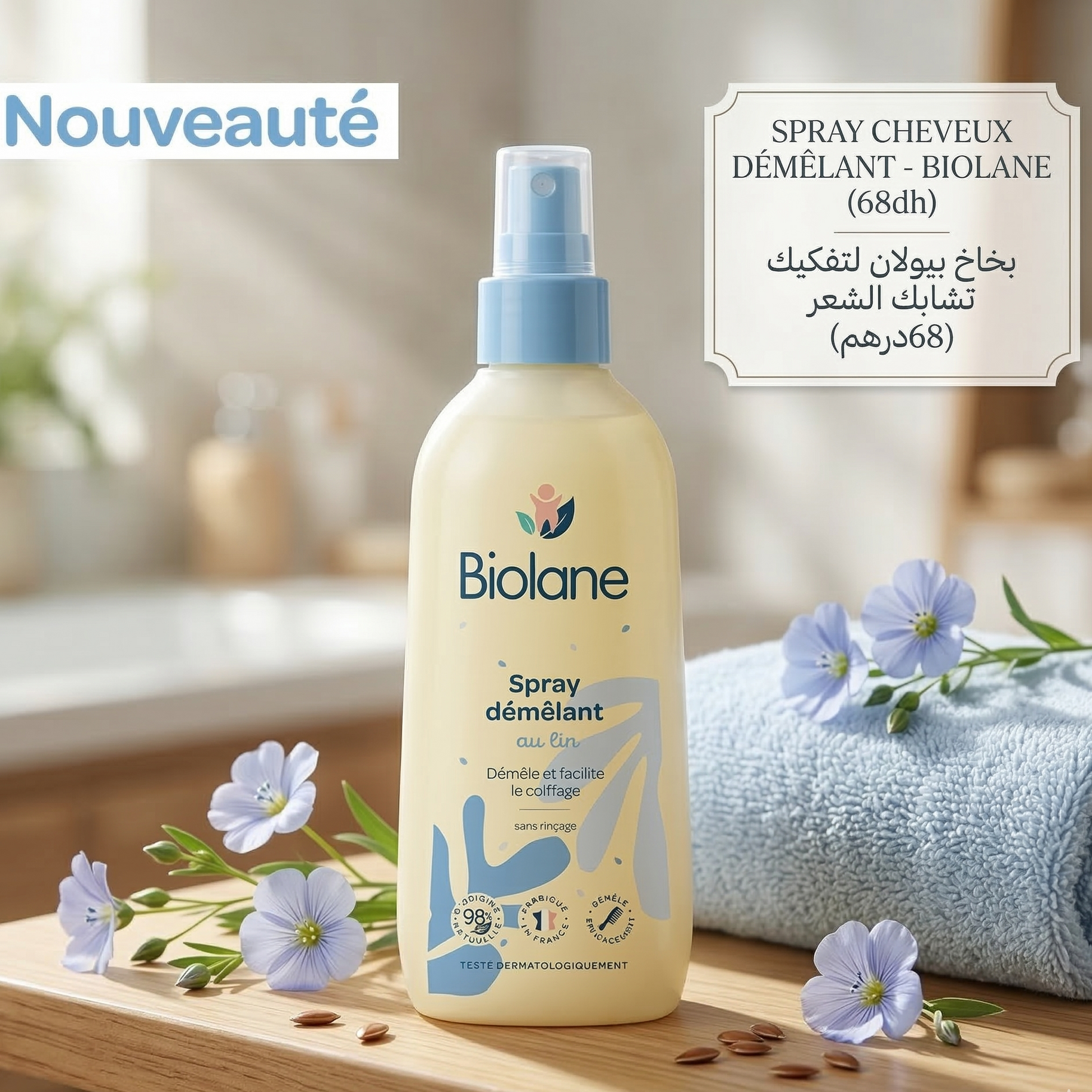 Spray cheveux démêlant - Biolane