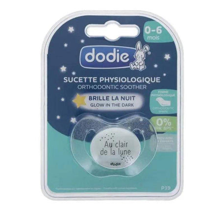 Sucette Dodie Physiologique 0-6m - Au Clair de la Lune - Dodie - Sucettes pour bébé Maroc -www.babyboss.ma