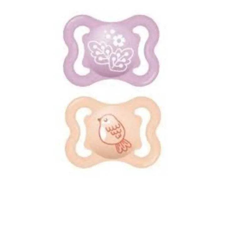 Sucette MAM Air 0-6 mois - orange- mauve