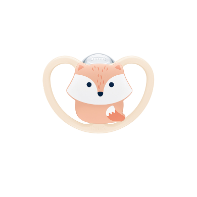 Sucette Space Avec Boîte NUK 0-6m - Orange