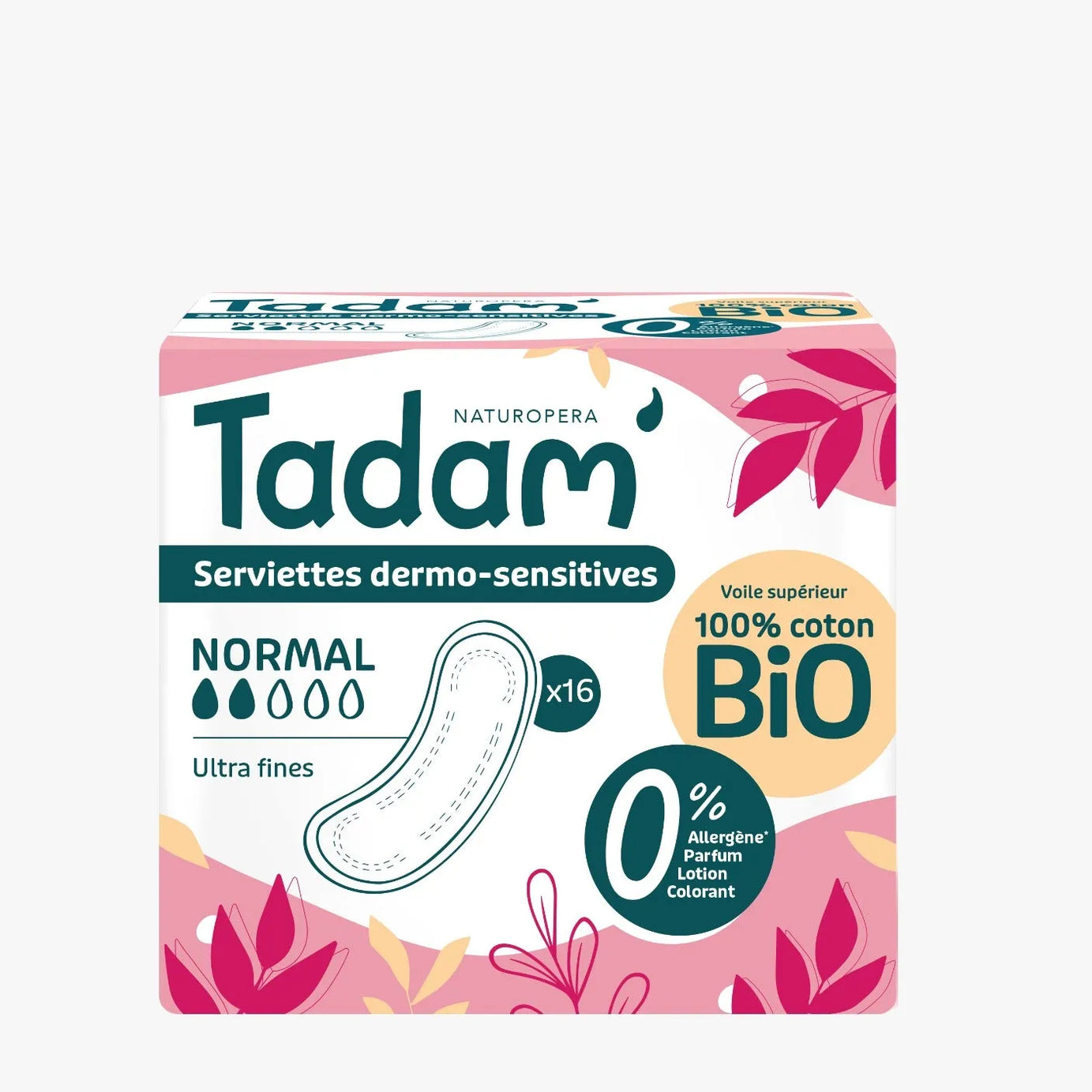 Tadam' Serviettes Dermo-sensitives Ultra Absorbantes - Maxi 16 unités - TADAM' - pour bébé maroc