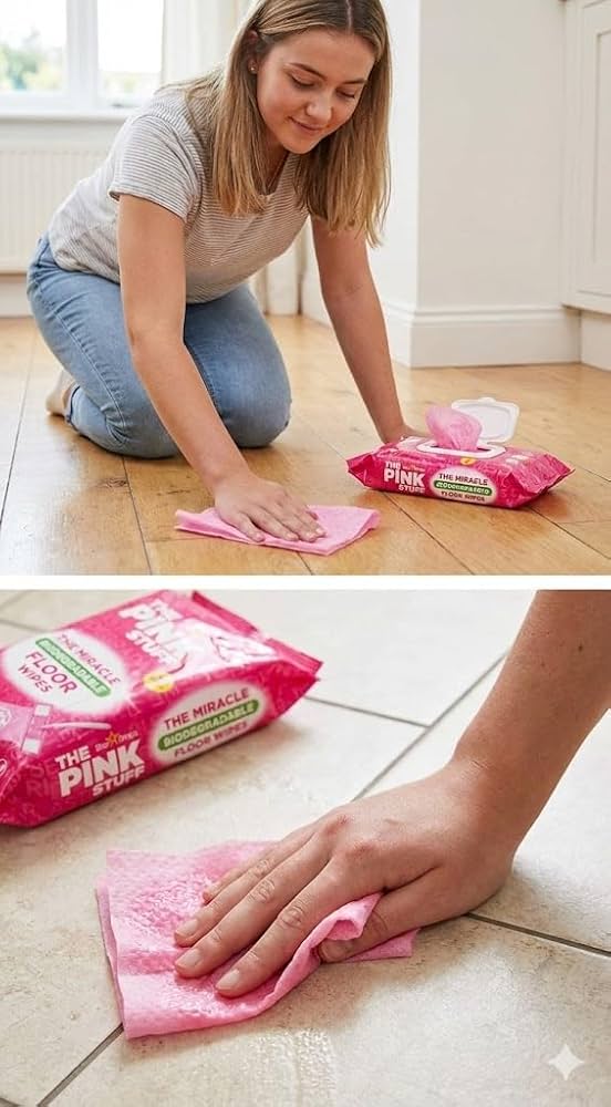 The pink stuff - مناديل تنظيف قابلة للتحلل للأرضيات *20