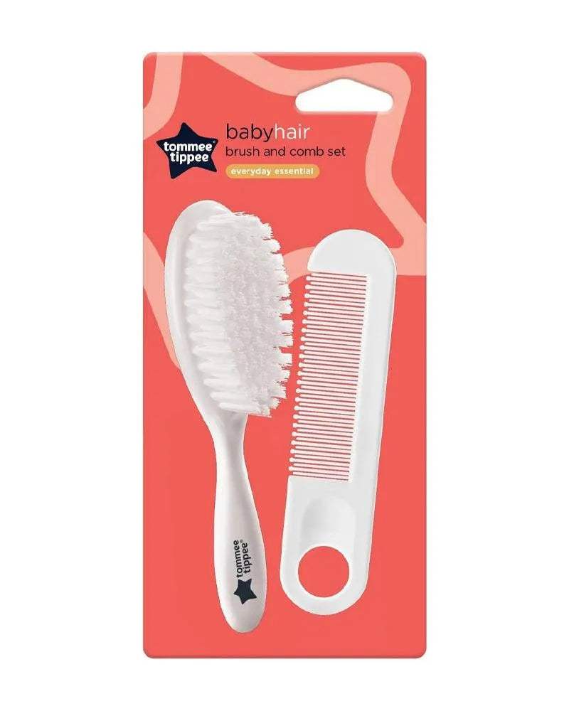 Tommee Tippee Ensemble Brosse et Peigne - Blanc - Tommee Tippee - Brosses & Peignes pour bébé Maroc -www.babyboss.ma