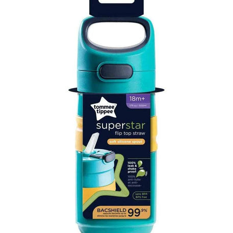 Tommee Tippee Gourde Anti-Fuite avec Paille 500ml - Bleu - Tommee Tippee - Gourdes Isothermes pour bébé Maroc -www.babyboss.ma
