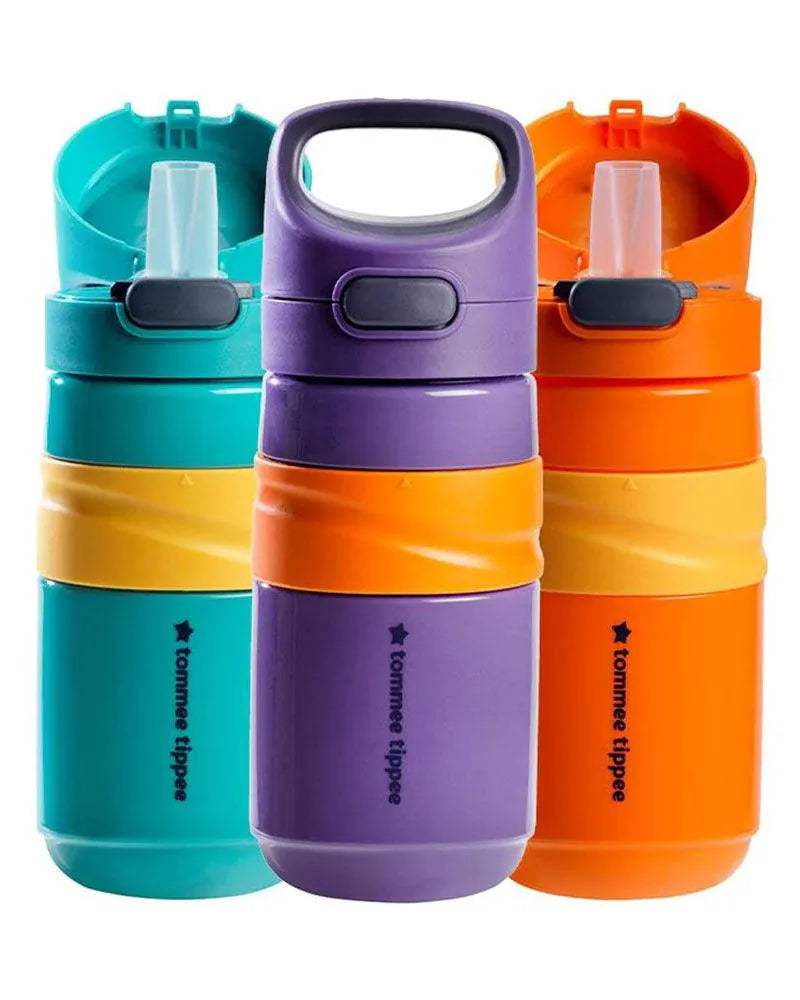 Tommee Tippee Gourde Anti-Fuite avec Paille 500ml - Bleu - Tommee Tippee - Gourdes Isothermes pour bébé Maroc -www.babyboss.ma