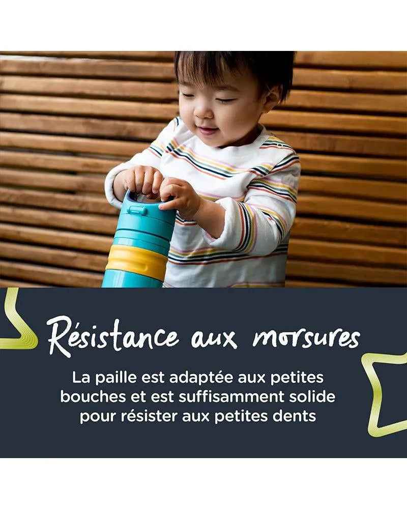 Tommee Tippee Gourde Anti-Fuite avec Paille 500ml - Bleu - Tommee Tippee - pour bébé maroc