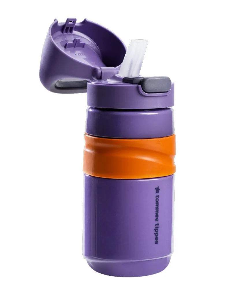 Tommee Tippee Gourde Anti-Fuite avec Paille 500ml - Mauve - Tommee Tippee - Gourdes Isothermes pour bébé Maroc -www.babyboss.ma