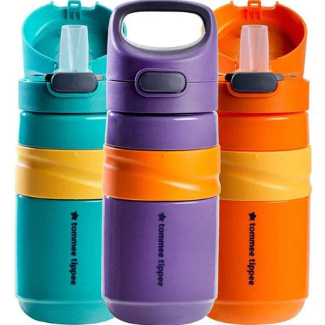 Tommee Tippee Gourde Anti-Fuite avec Paille 500ml - Mauve - Tommee Tippee - Gourdes Isothermes pour bébé Maroc -www.babyboss.ma