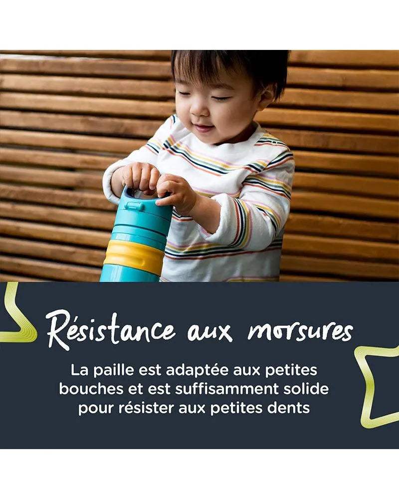 Tommee Tippee Gourde Anti-Fuite avec Paille 500ml - Mauve - Tommee Tippee - Gourdes Isothermes pour bébé Maroc -www.babyboss.ma