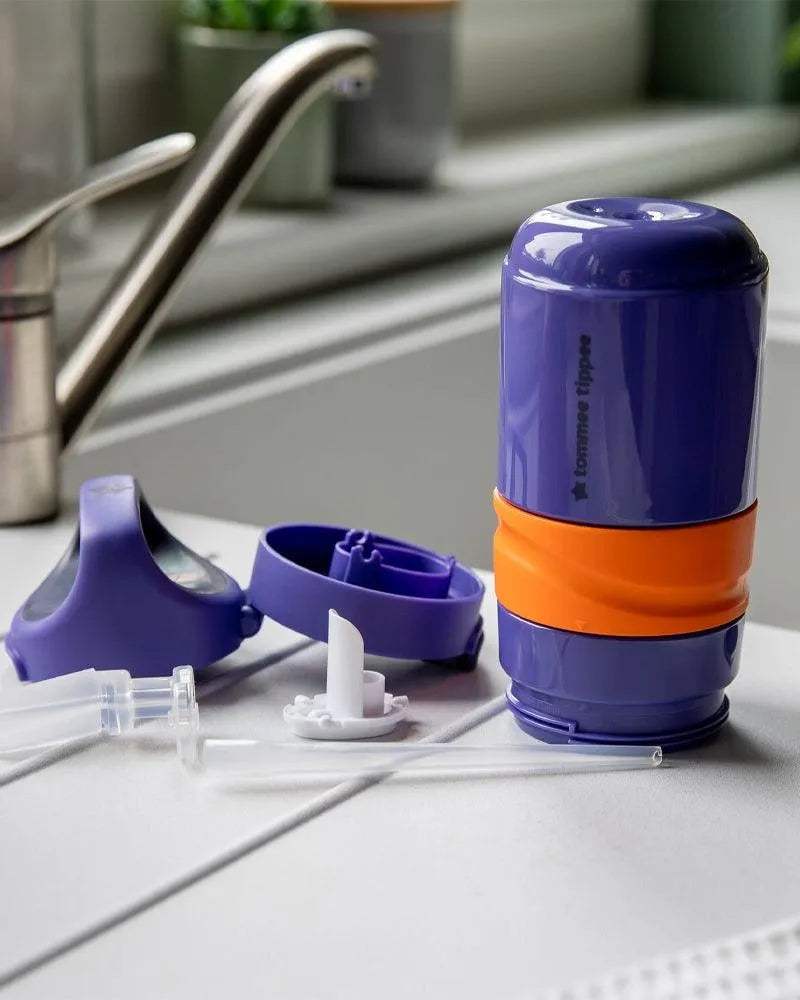 Tommee Tippee Gourde Anti-Fuite avec Paille 500ml - Mauve - Tommee Tippee - Gourdes Isothermes pour bébé Maroc -www.babyboss.ma
