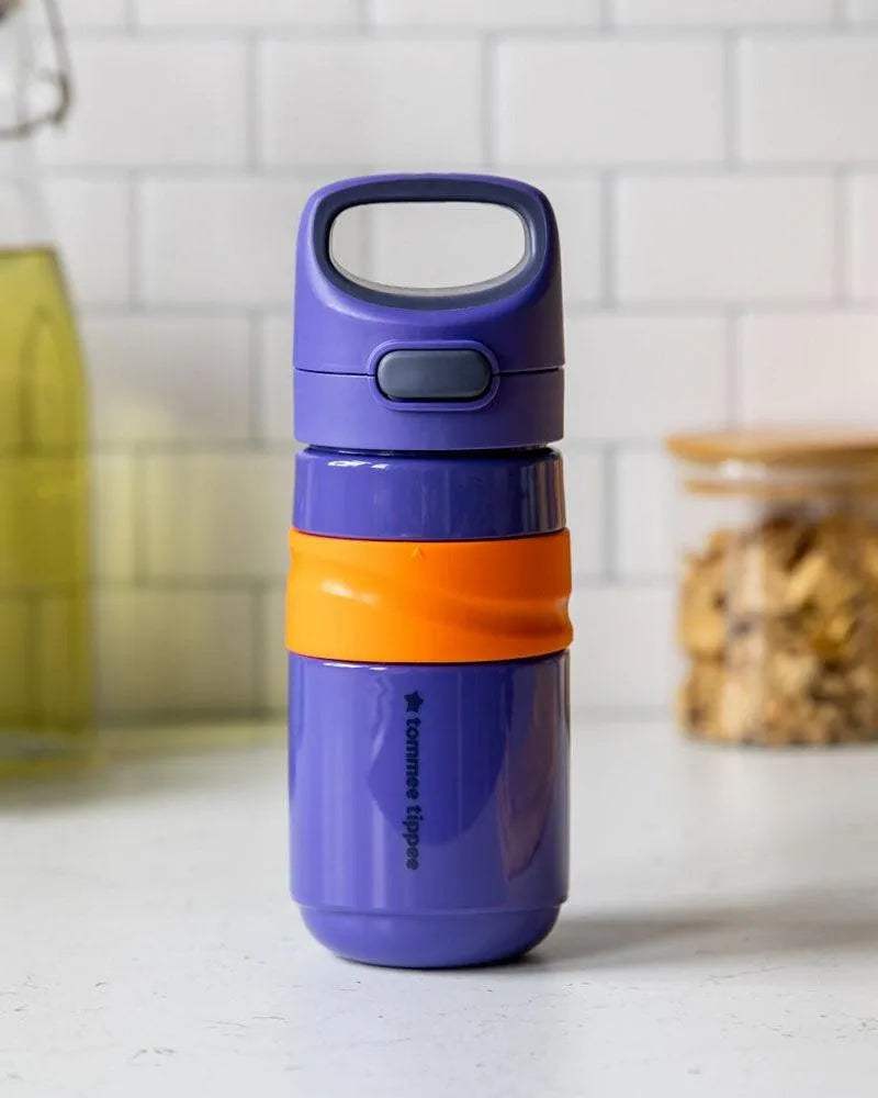 Tommee Tippee Gourde Anti-Fuite avec Paille 500ml - Mauve - Tommee Tippee - Gourdes Isothermes pour bébé Maroc -www.babyboss.ma