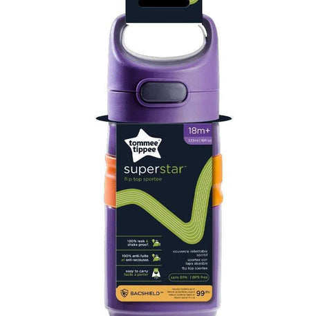 Tommee Tippee Gourde Anti-Fuite avec Paille 500ml - Mauve - Tommee Tippee - Gourdes Isothermes pour bébé Maroc -www.babyboss.ma