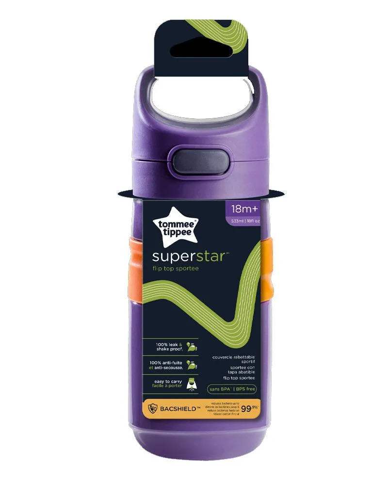 Tommee Tippee Gourde Anti-Fuite avec Paille 500ml - Mauve - Tommee Tippee - Gourdes Isothermes pour bébé Maroc -www.babyboss.ma