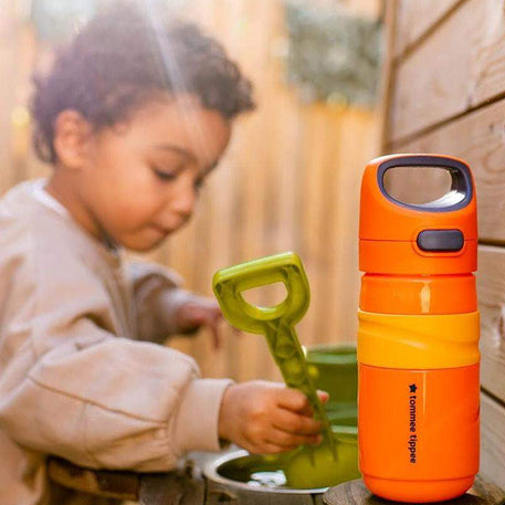 Tommee Tippee Gourde Anti-Fuite avec Paille 500ml - Orange - Tommee Tippee - Gourdes Isothermes pour bébé Maroc -www.babyboss.ma