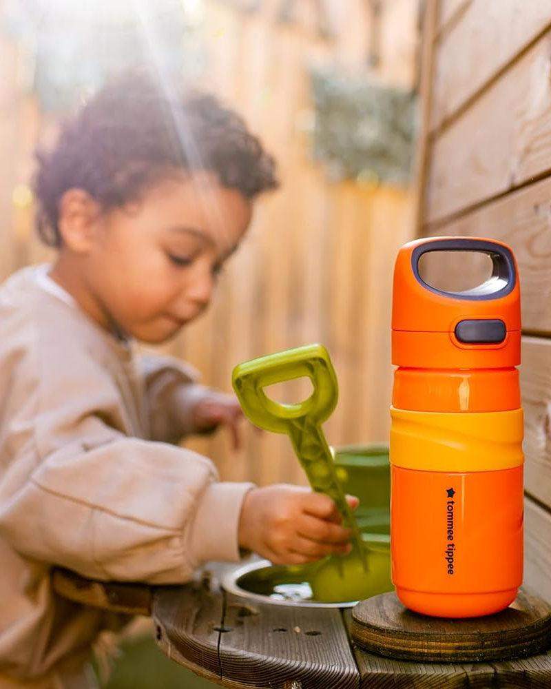 Tommee Tippee Gourde Anti-Fuite avec Paille 500ml - Orange - Tommee Tippee - Gourdes Isothermes pour bébé Maroc -www.babyboss.ma