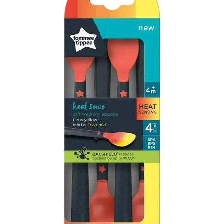 Tommee Tippee Lot de 4 Cuillères Thermosensibles 4M+ - Tommee Tippee - Cuillères Thermosensibles pour bébé Maroc -www.babyboss.ma