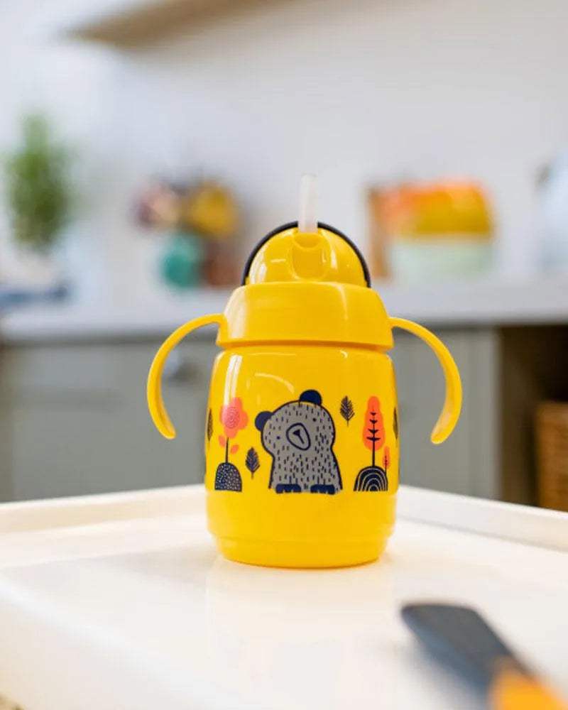 Tommee Tippee Tasse à paille Super Star 300ml - Jaune - Tommee Tippee - Tasses à paille pour bébé Maroc -www.babyboss.ma