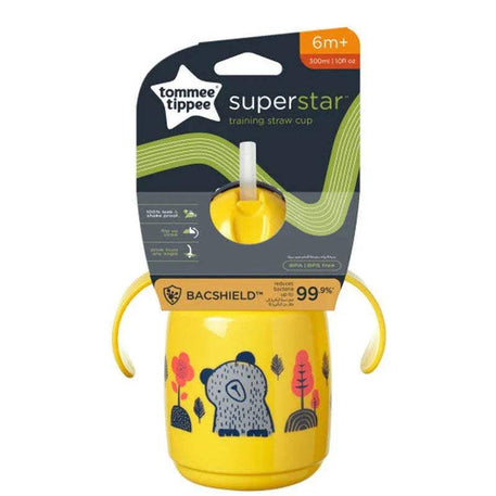 Tommee Tippee Tasse à paille Super Star 300ml - Jaune - Tommee Tippee - Tasses à paille pour bébé Maroc -www.babyboss.ma