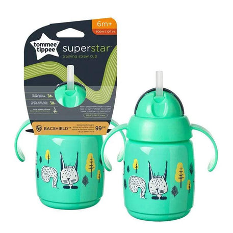 Tommee Tippee Tasse à paille Super Star 300ml - Vert - Tommee Tippee - Tasses à paille pour bébé Maroc -www.babyboss.ma