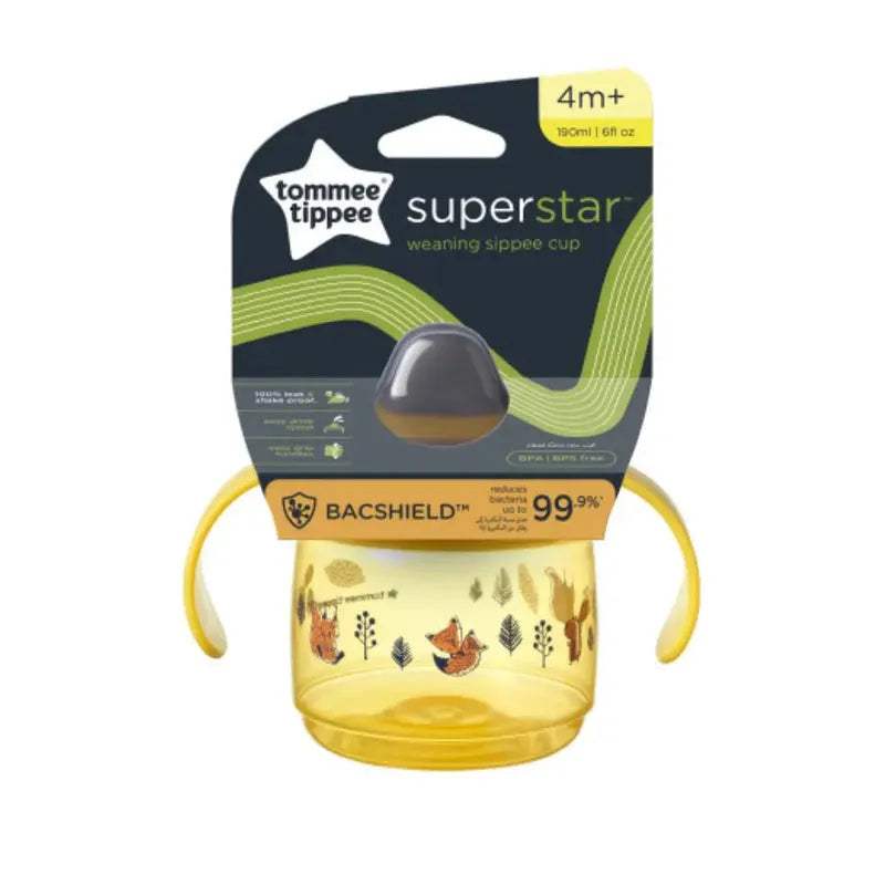Tommee Tippee Tasse d'Apprentissage 190ml 4M+ - Jaune - Tommee Tippee - pour bébé Maroc -www.babyboss.ma