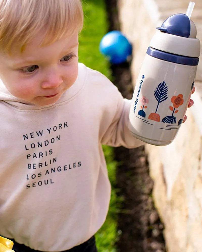 Tommee Tippee Tasse Isotherme à Paille SuperStar 266ml - Gris - Tommee Tippee - Gourdes Isothermes pour bébé Maroc -www.babyboss.ma