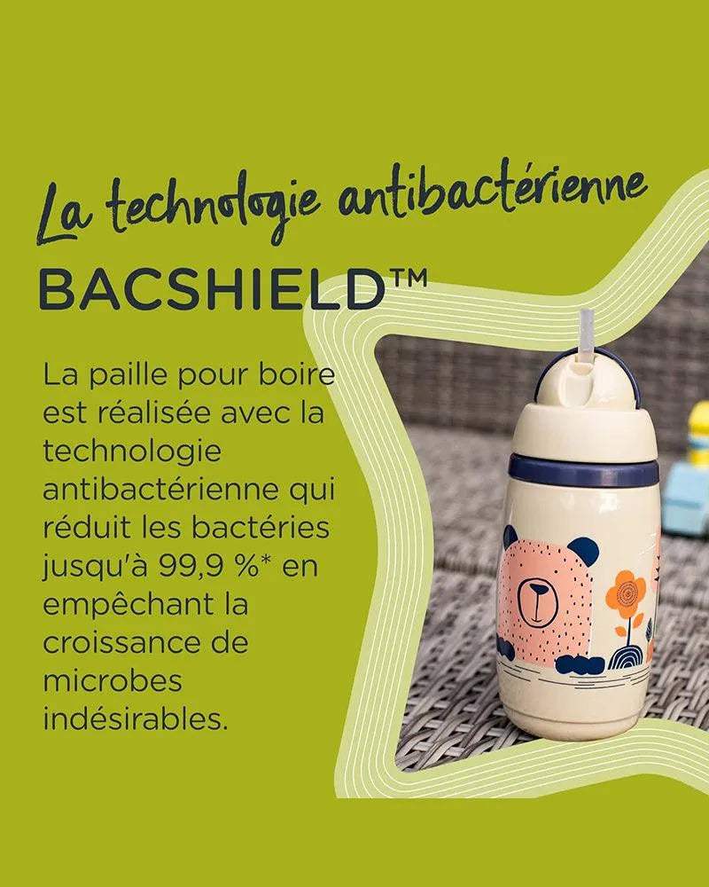 Tommee Tippee Tasse Isotherme à Paille SuperStar 266ml - Gris - Tommee Tippee - Gourdes Isothermes pour bébé Maroc -www.babyboss.ma