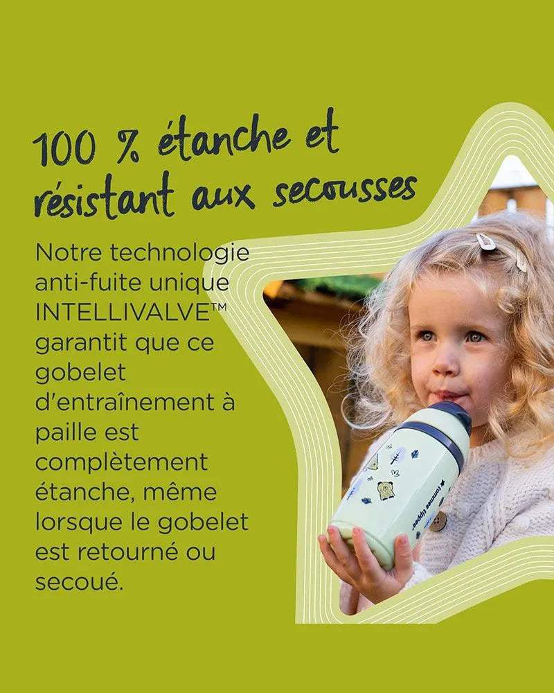 Tommee Tippee Tasse Isotherme à Paille SuperStar 266ml - Gris - Tommee Tippee - Gourdes Isothermes pour bébé Maroc -www.babyboss.ma