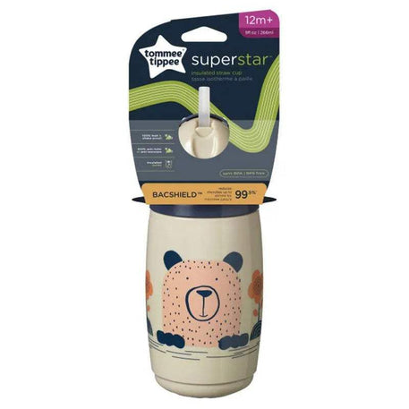 Tommee Tippee Tasse Isotherme à Paille SuperStar 266ml - Gris - Tommee Tippee - Gourdes Isothermes pour bébé Maroc -www.babyboss.ma