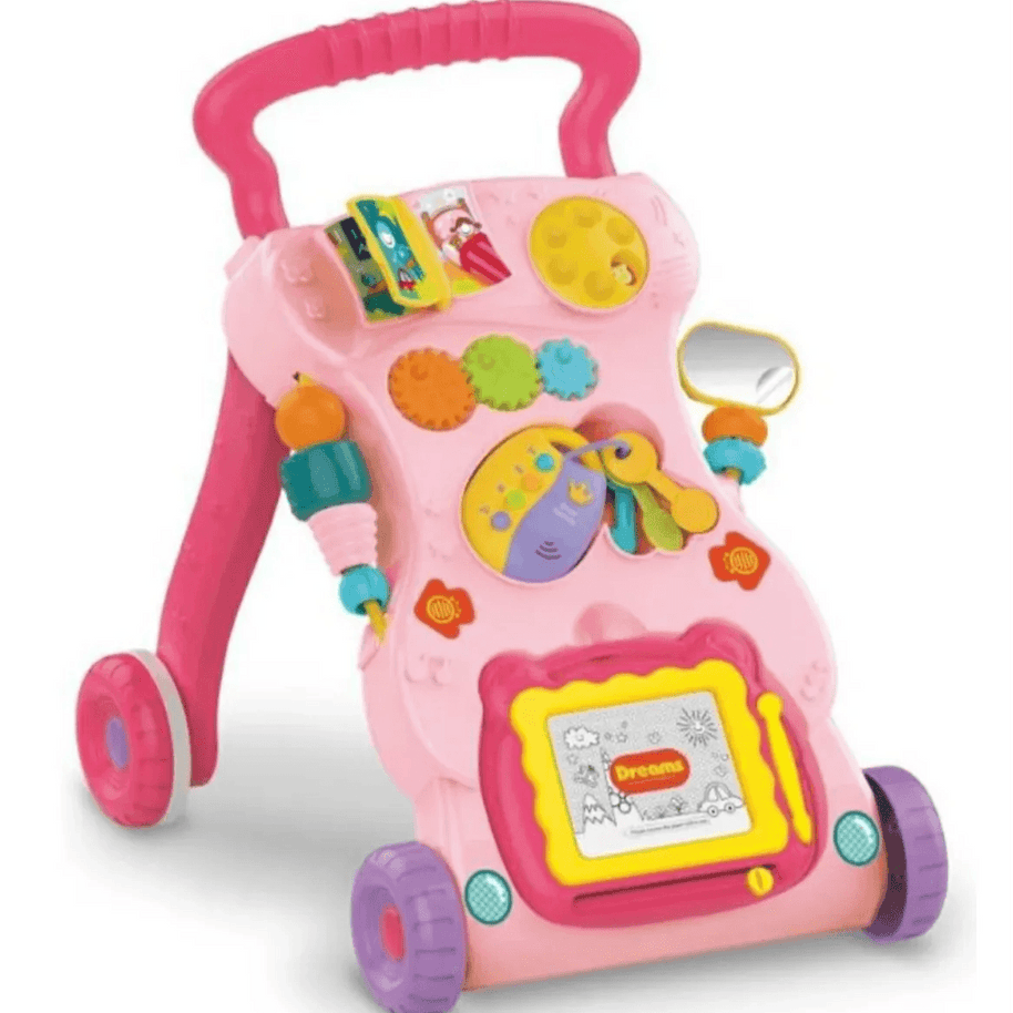 Trotteur 6 mois- Music walker- HUANGER -ROSE - Huanger - pour bébé Maroc -www.babyboss.ma