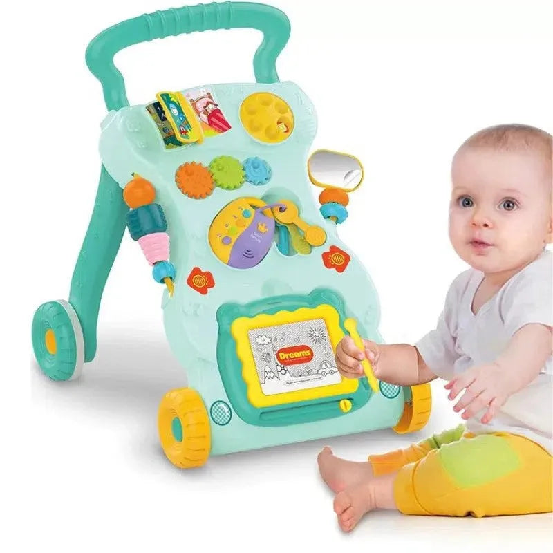 Trotteur avec lumière et musique 6M+ – Vert – Huanger - babyboss toys - pour bébé maroc