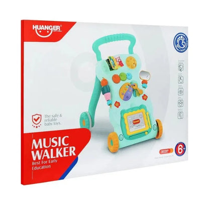 Trotteur avec lumière et musique 6M+ – Vert – Huanger - babyboss toys - pour bébé maroc