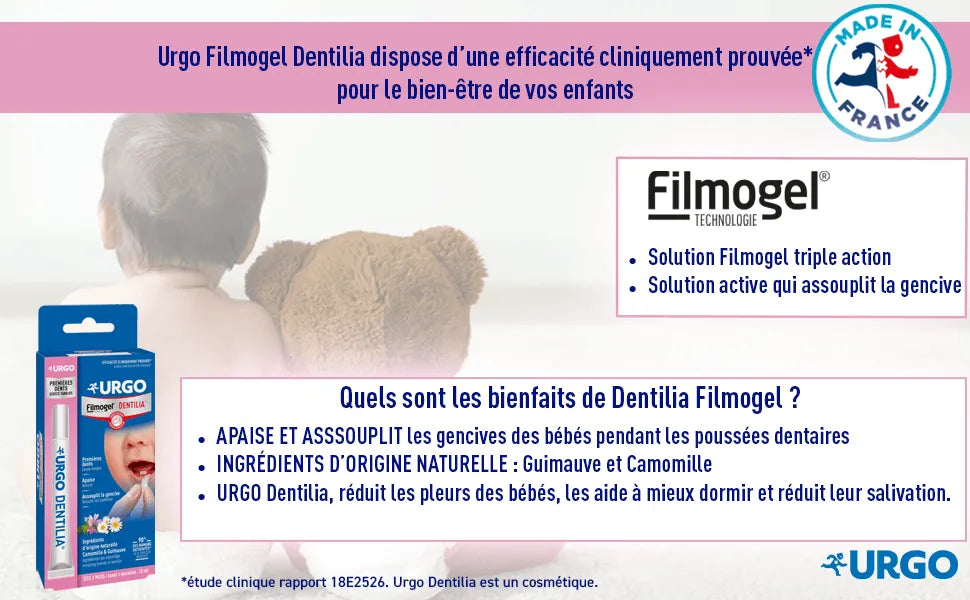 Urgo Gel poussée dentaire bébé - Dentilia® Filmogel - Babyboss.ma - Urgo - pour bébé maroc