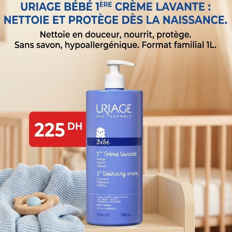 Uriage Bébé 1ère Crème Lavante - 1L