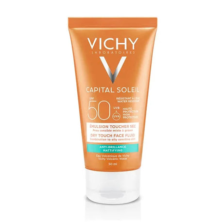 Vichy Capital Soleil Émulsion Toucher Sec SPF50 Peau Sens Mixte à Grasse 50ml - Babyboss.ma - Vichy - pour bébé maroc