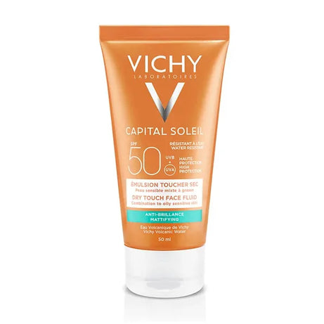 Vichy Capital Soleil Émulsion Toucher Sec SPF50 Peau Sens Mixte à Grasse 50ml - Babyboss.ma - Vichy - pour bébé maroc