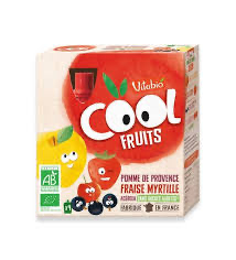 Vitabio COOL FRUITS Pomme Fraise 4x 90g