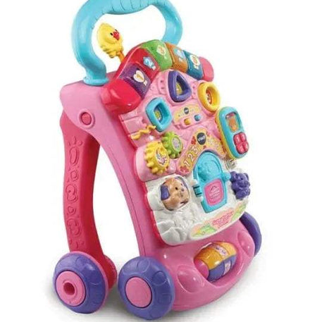 VTECH SUPER TROTTEUR PARLANT 2 EN 1 ROSE 9-36m - Vtech - Trotteurs pour bébé Maroc -www.babyboss.ma