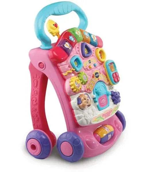 VTECH SUPER TROTTEUR PARLANT 2 EN 1 ROSE 9-36m - Vtech - Trotteurs pour bébé Maroc -www.babyboss.ma