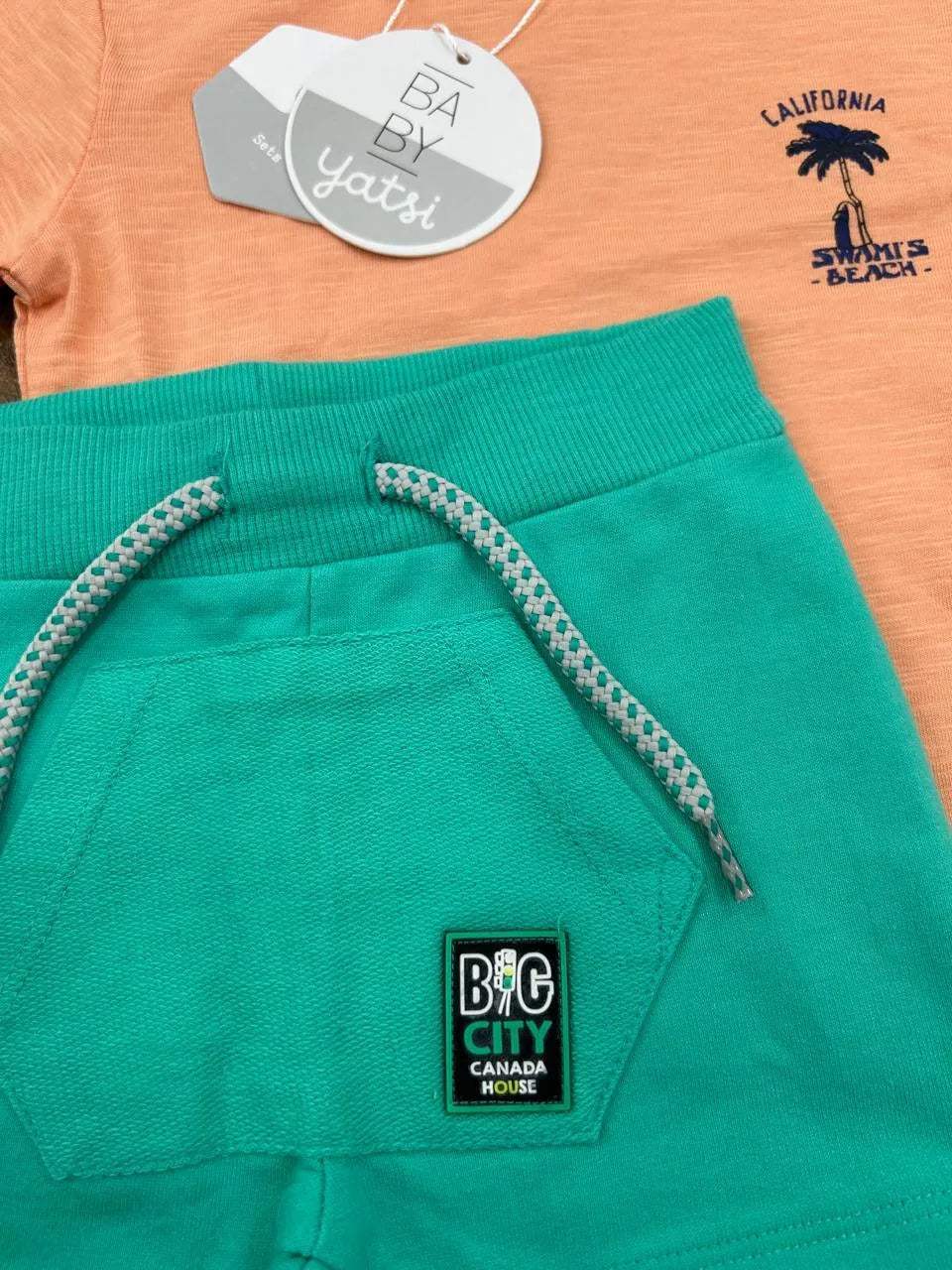 Yatsi Ensemble t-shirt et short garçon 100% cotton - Yatsi - pour bébé Maroc -www.babyboss.ma