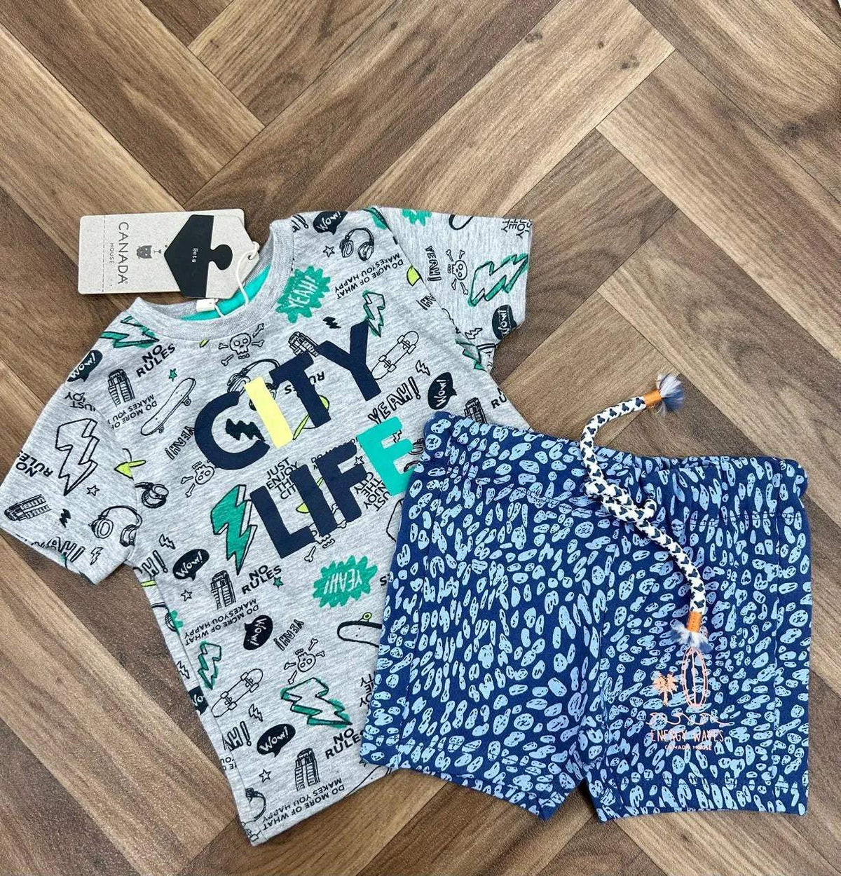 Yatsi Ensemble t-shirt et short garçon 100%cotton