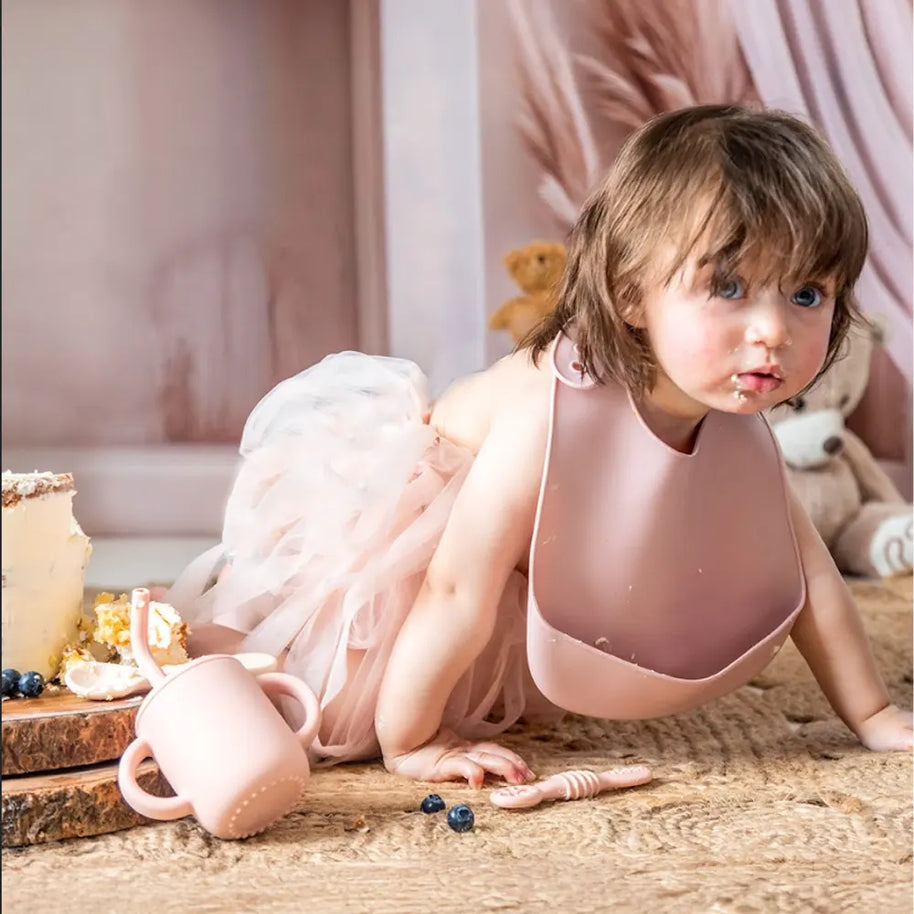 YUMMY Coffret Repas Silicone 6M+ - Rose Poudré