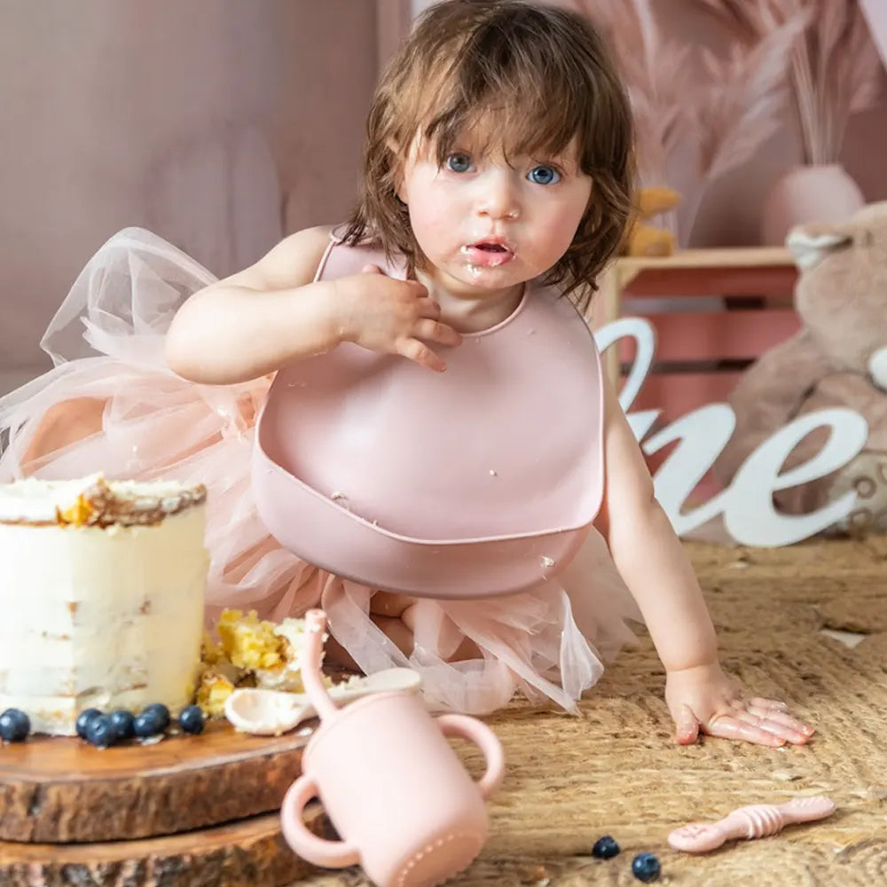 YUMMY Coffret Repas Silicone 6M+ - Rose Blush