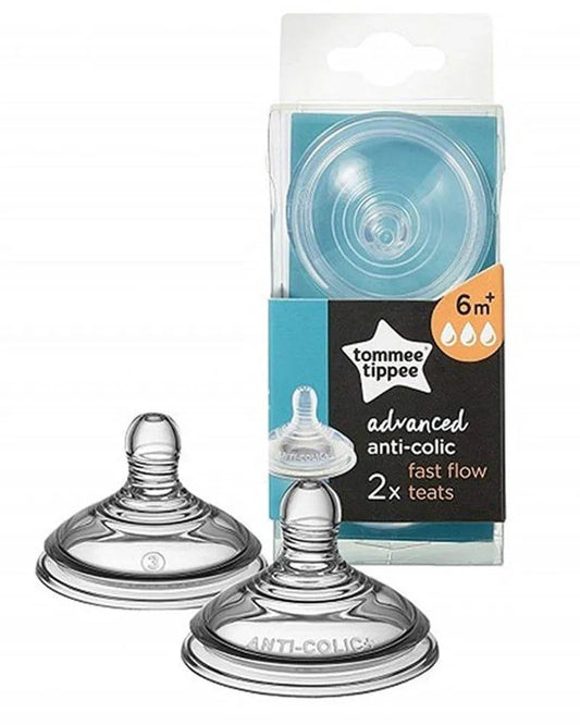 2 Tétines Tommee Tippee Advanced Anti-Coliques - Débit Rapide 6M+ - Babyboss.ma - Tommee Tippee - pour bébé maroc